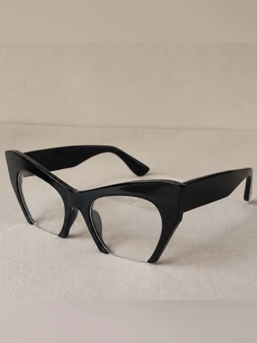 Women’s Black Cat Eye Fashion Eyeglasses Clear Lens Retro Chic